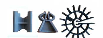 Plastic spacer / concrete deking
