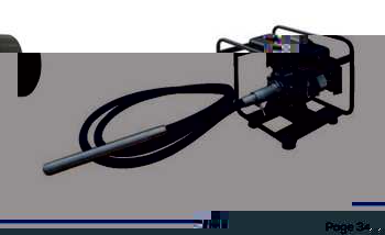 Petrol concrete vibrator